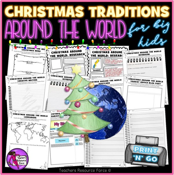 Christmas Around The World Printable Activities for Big Kids