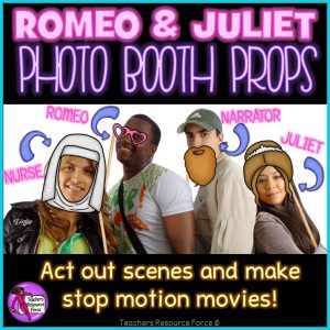 Printable Romeo and Juliet Masks (Photo Booth Props)