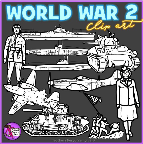 World War 2 Realistic Clip Art