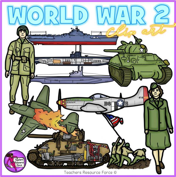 World War 2 Realistic Clip Art