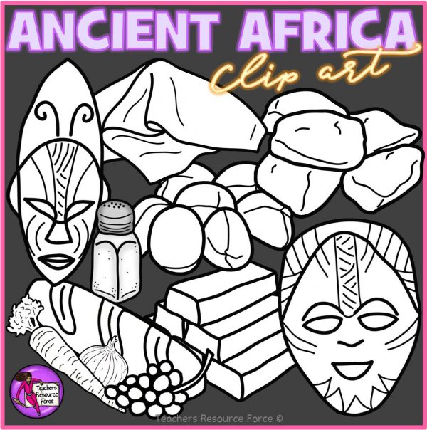 Ancient Africa Realistic Clip Art