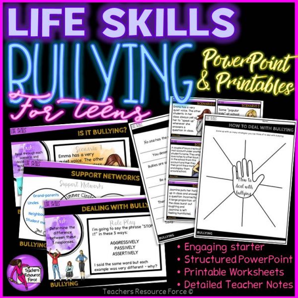 Bullying powerPoint and activities for teens