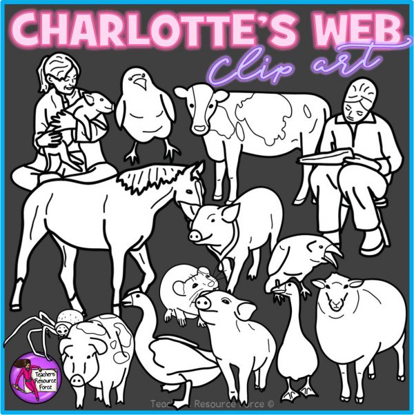 Charlotte’s Web Realistic Clip Art