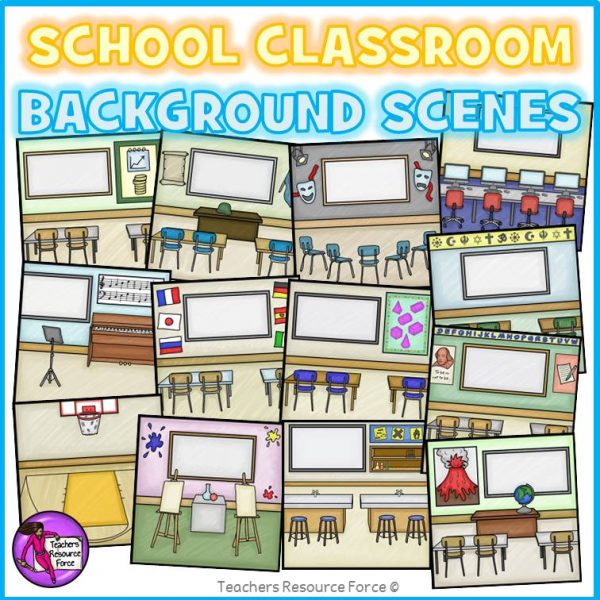 Classroom Background Scenes Clip Art