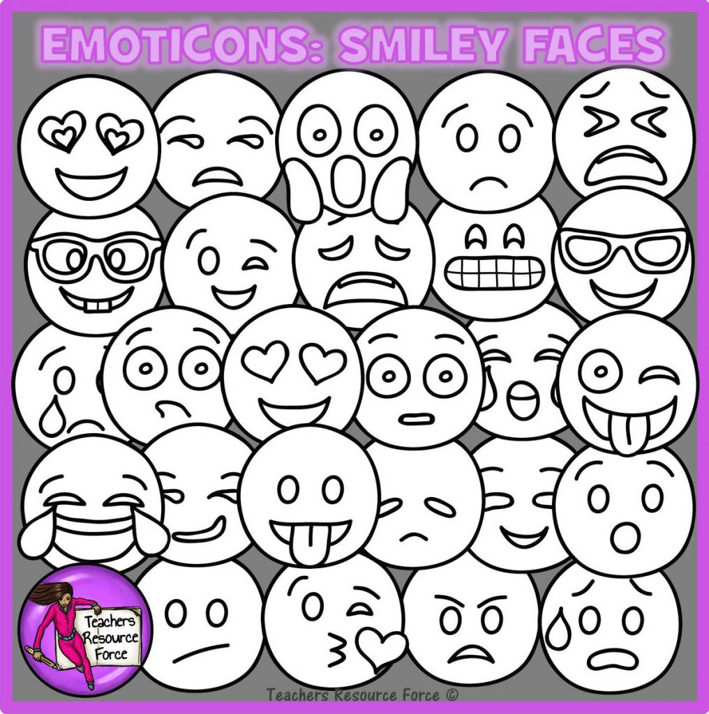 Emoji Clip Art: Smiley Faces - shop.trf.one