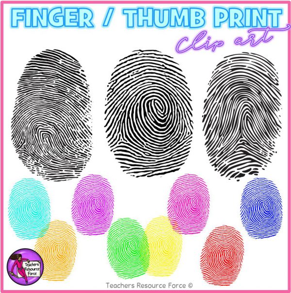 Realistic Fingerprint Clip Art