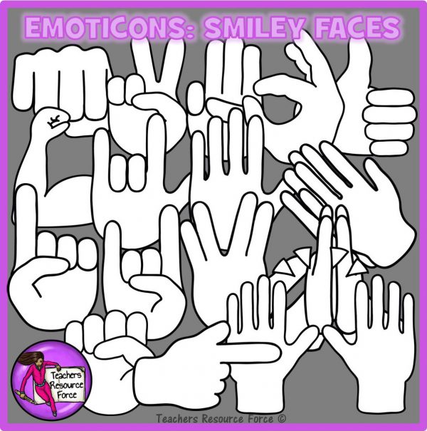 Emoji Clip Art: Hand Signals
