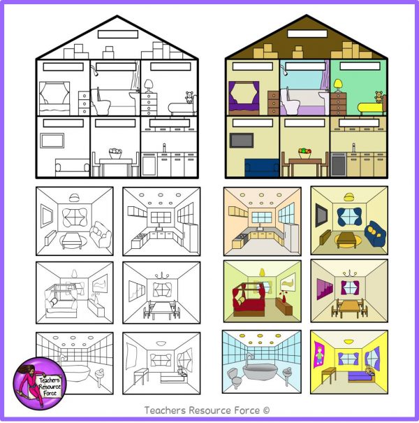 Open House, Rooms and Furniture Clip Art