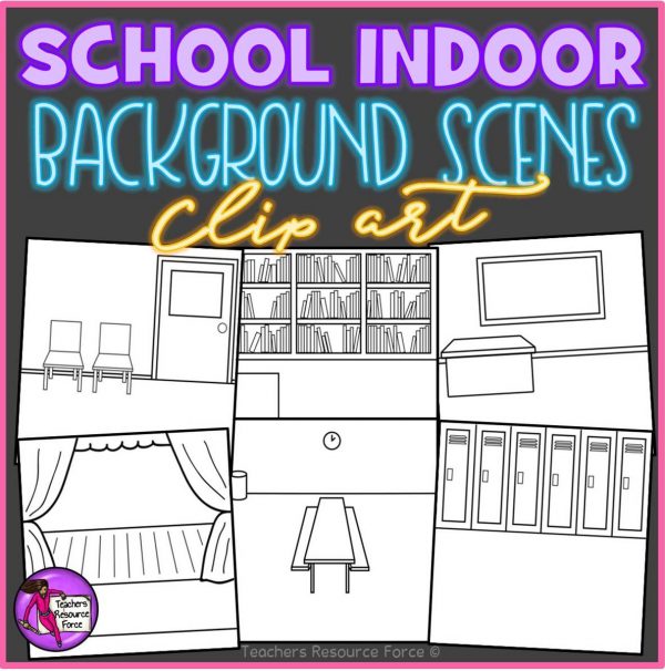 School Indoor Background Scenes Clip Art