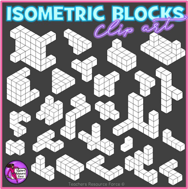 Isometric Blocks Math Clip Art