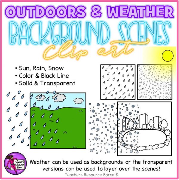 Outdoor Background Scenes & Weather Clip Art