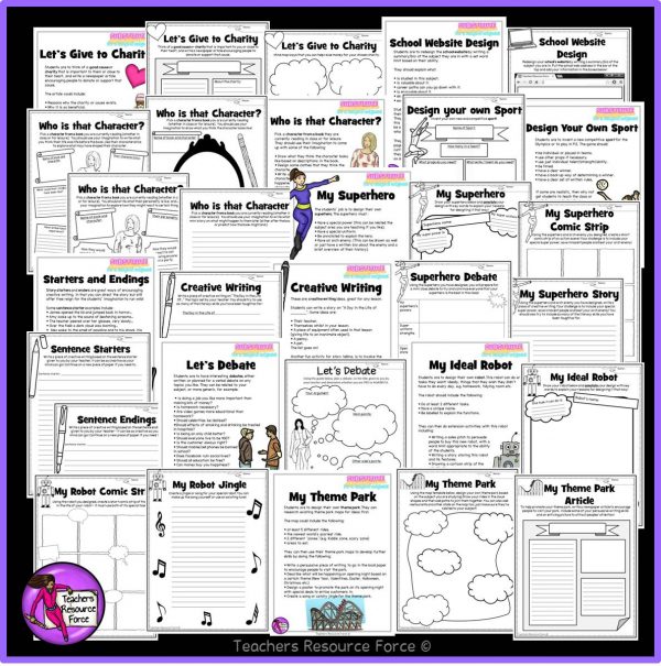 Substitute Cover Lessons Pack for Big Kids: Ready to Print and Use