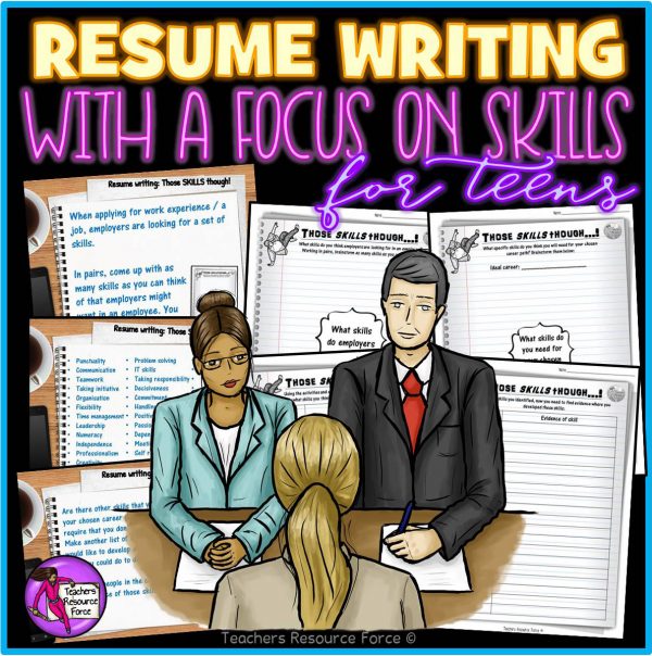 Resume / CV Writing Help for Teens: All About Job Skills