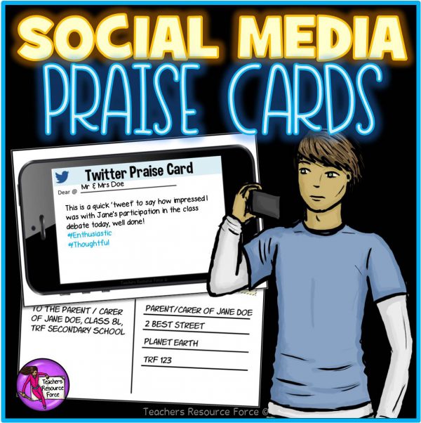 Social Media Praise Postcard Rewards for Big Kids