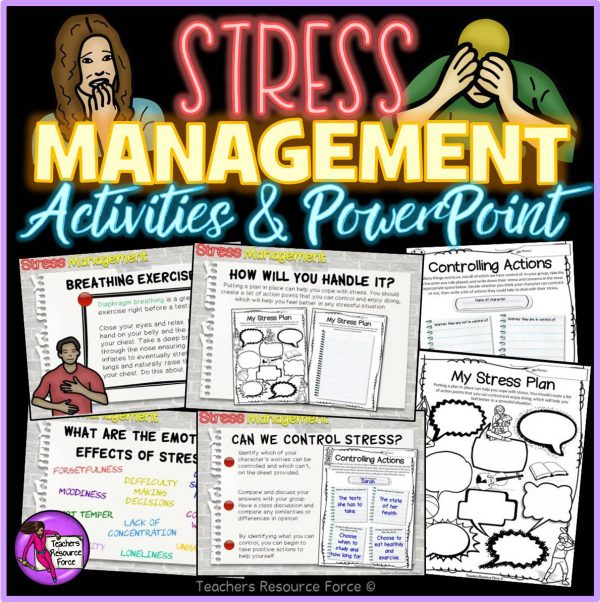 Stress management powerpoint and activities for teens