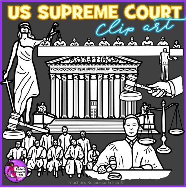 US Supreme Court Realistic Clip Art