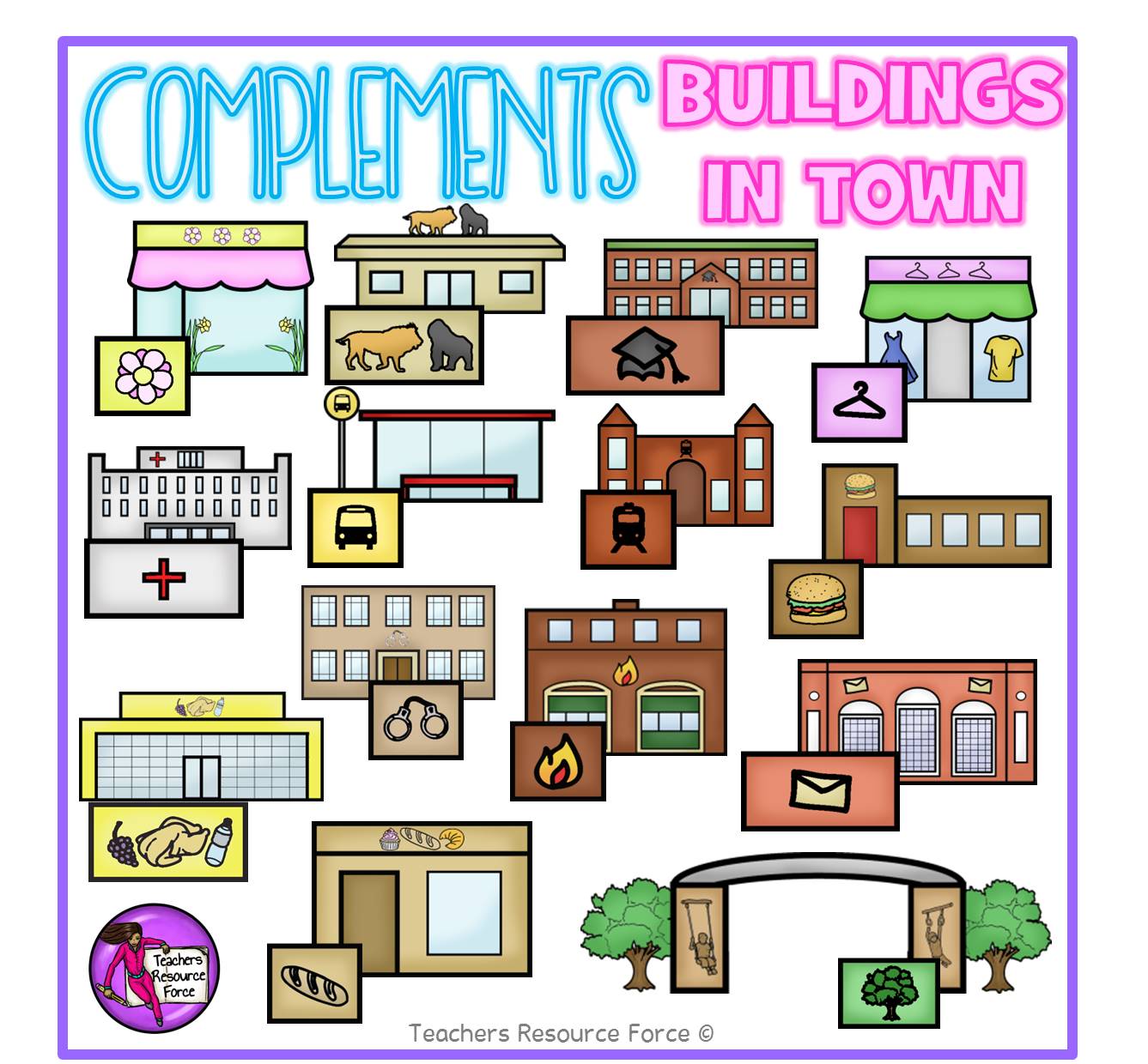 Build Your Own Town Map Clip Art Shop Trf One