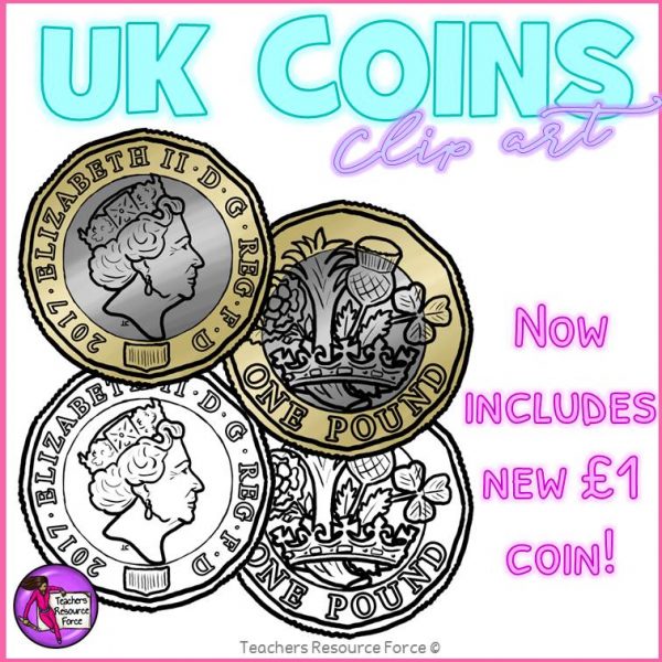 UK £1 coin clip art