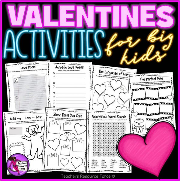 Printable Valentine’s Day Activities for Big Kids