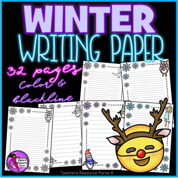 Winter Writing Paper for any Literacy Activities