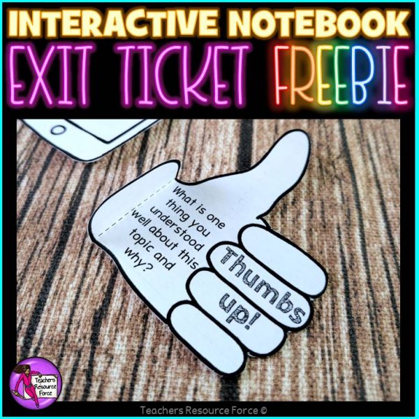 Free Interactive Notebook Exit Ticket