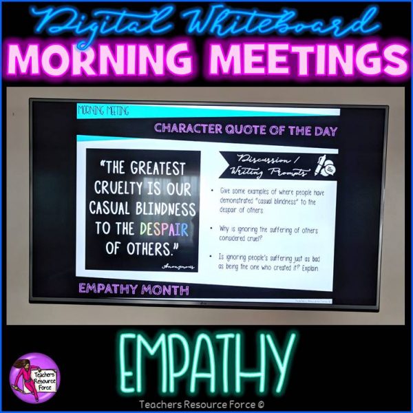 EMPATHY Character Education Morning Meeting Digital Whiteboard PowerPoint