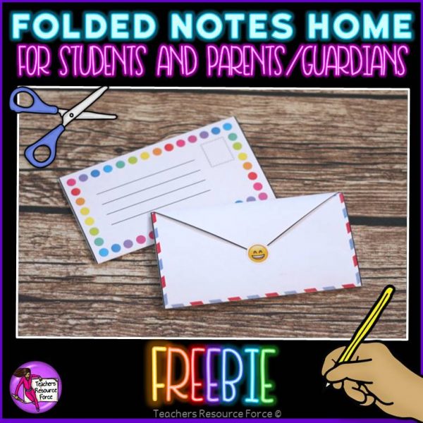 Free Folded Notes Home to Parents Rewards