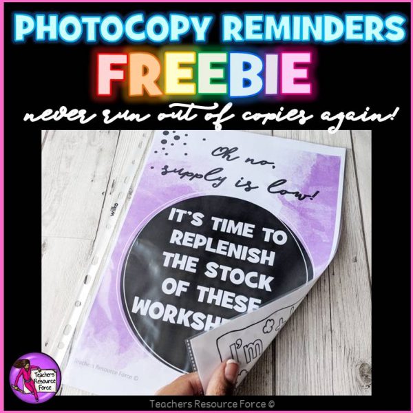 Free Photocopy Reminder – never run out of copies again!