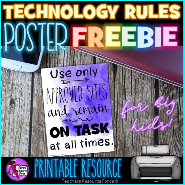Free Technology Rules Poster