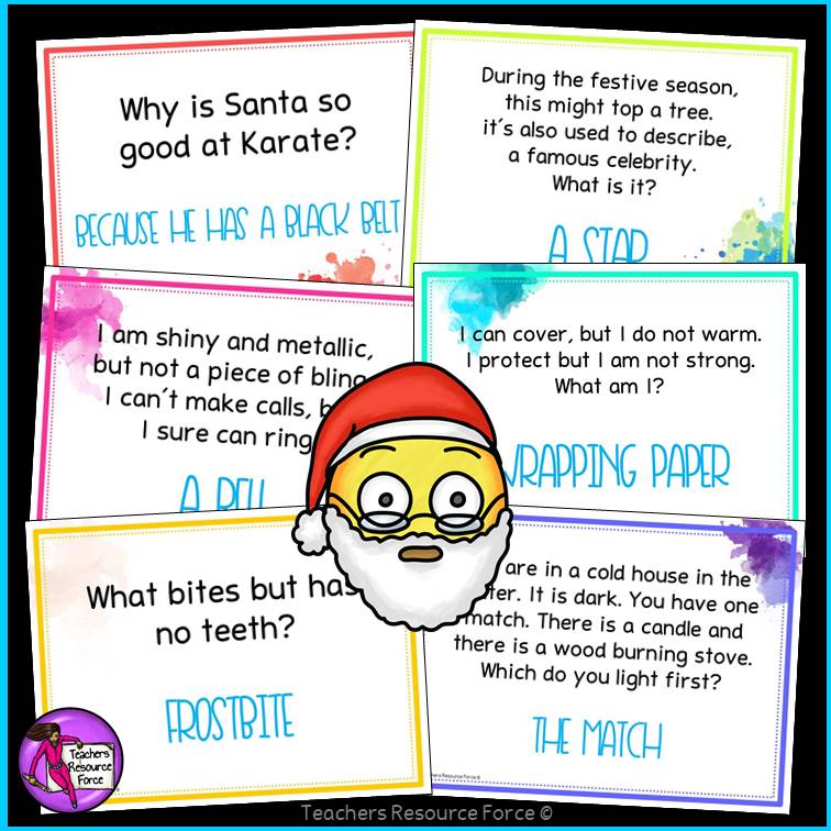 Christmas Riddles Brain Teasers Morning Meeting Bell Ringer Activities Shop Trf One
