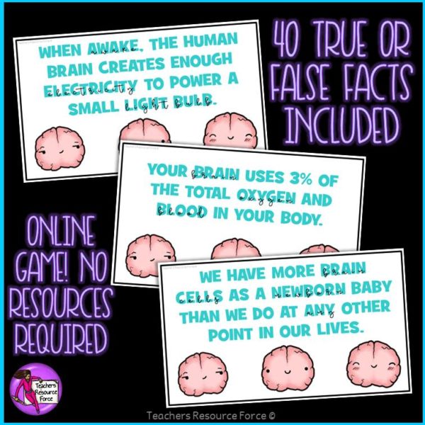 Brain Facts: True or False Online Game
