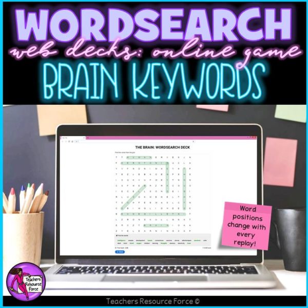 The Brain Vocabulary: Wordsearch Online Game