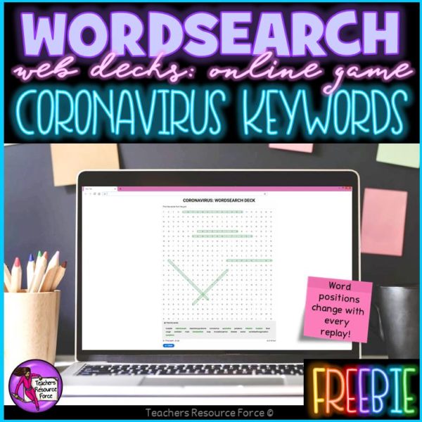 coronavirus online wordsearch
