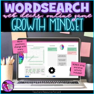 Growth Mindset: Wordsearch Online Game