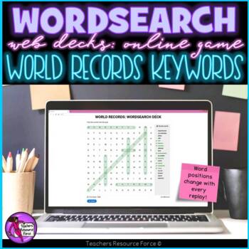 World Records Vocabulary: Wordsearch Online Game