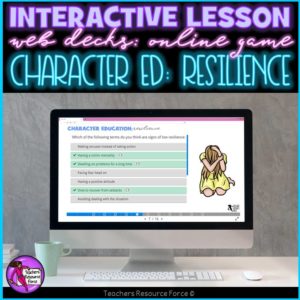 Resilience Interactive Lesson self directed online for distance learning