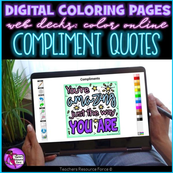 Digital Quote Colouring Pages: Compliment Quotes