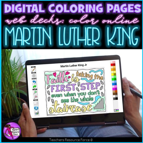 Digital Quote Colouring Pages: Martin Luther King Quotes