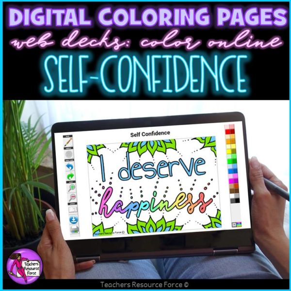 Digital Quote Colouring Pages: Self Confidence Quotes