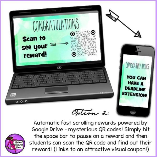 Distance Learning Digital Rewards Coupons for Big Kids (that are free treats!)