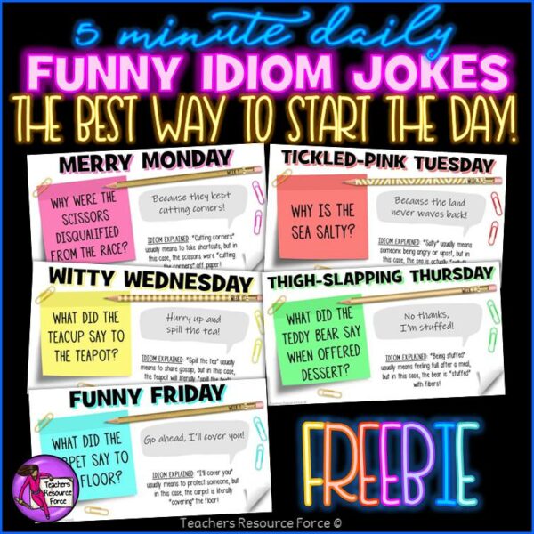 Free Distance Learning Daily Idiom Joke of the Day Morning Meeting