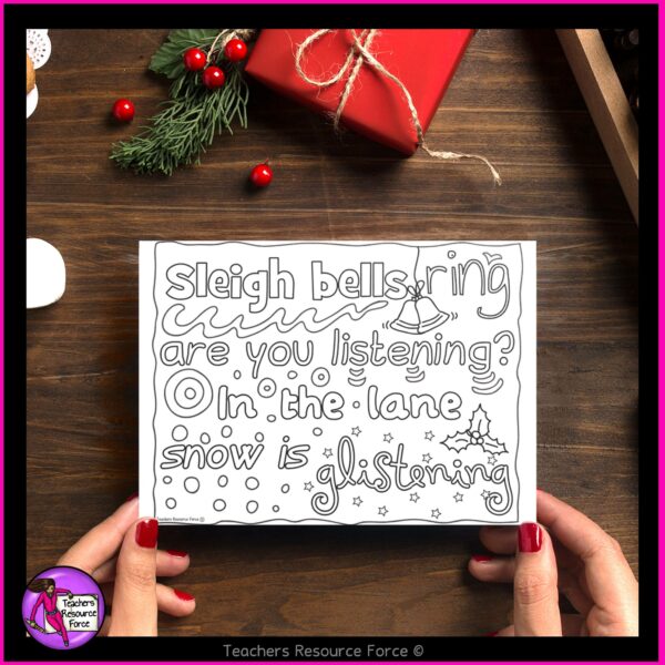 Christmas coloring greeting cards