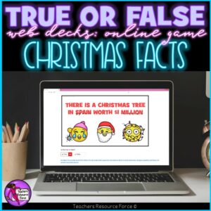 Christmas facts true or false cards