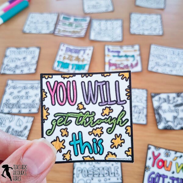 Encouragement Coloring Compliment Notes | Testing Season, End of the Year