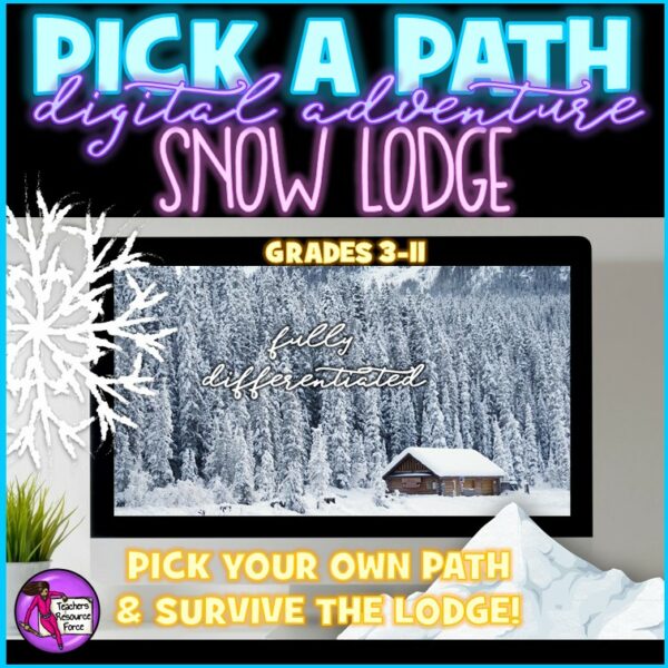 Pick A Path Snow Lodge Pick Your Own Adventure Digital Multi Path Escape Room