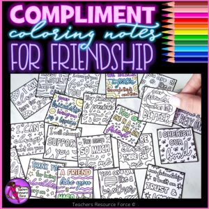 Friendship Coloring Compliment Notes