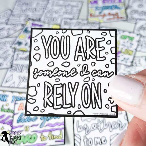 Friendship Coloring Compliment Notes