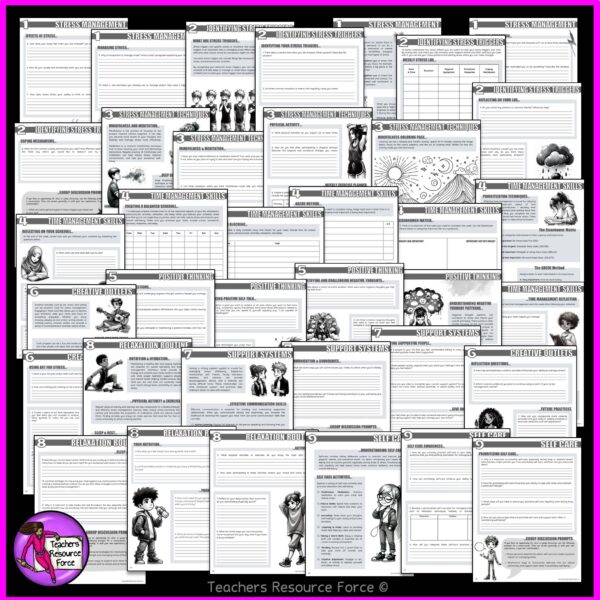 Stress Management Interactive Workbook for Teens